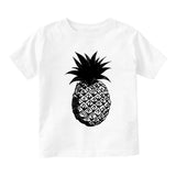 Pineapple Fruit Infant Baby Boys Short Sleeve T-Shirt White