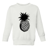 Pineapple Fruit Toddler Boys Crewneck Sweatshirt White