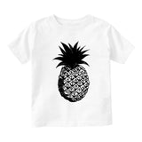 Pineapple Fruit Toddler Boys Short Sleeve T-Shirt White