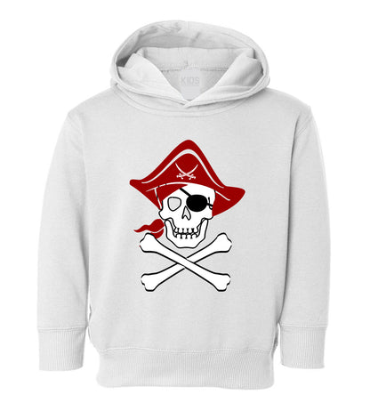 Pirate Skull And Crossbones Costume Toddler Boys Pullover Hoodie White