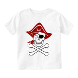 Pirate Skull And Crossbones Costume Toddler Boys Short Sleeve T-Shirt White