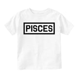 Pisces Horoscope Sign Toddler Boys Short Sleeve T-Shirt White