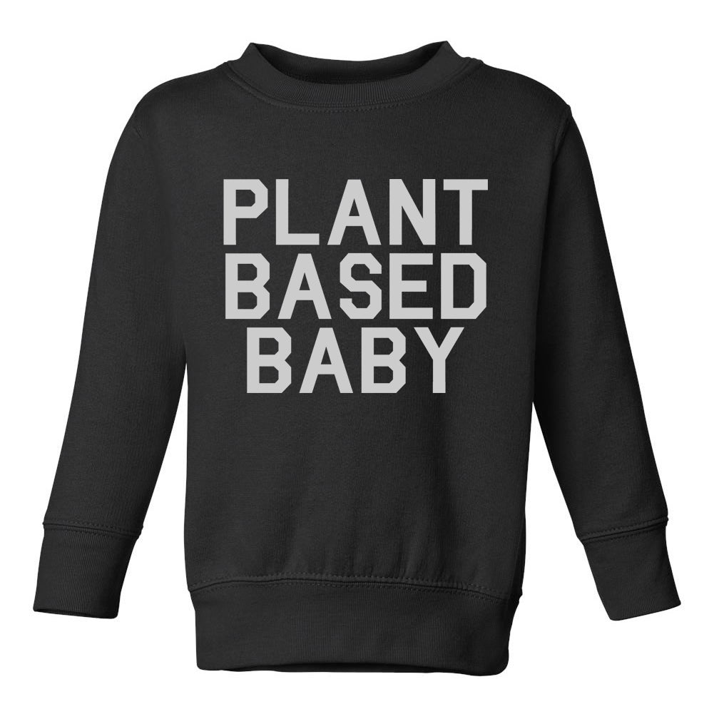 Plant Based Baby Toddler Boys Crewneck Sweatshirt Black