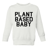 Plant Based Baby Toddler Boys Crewneck Sweatshirt White