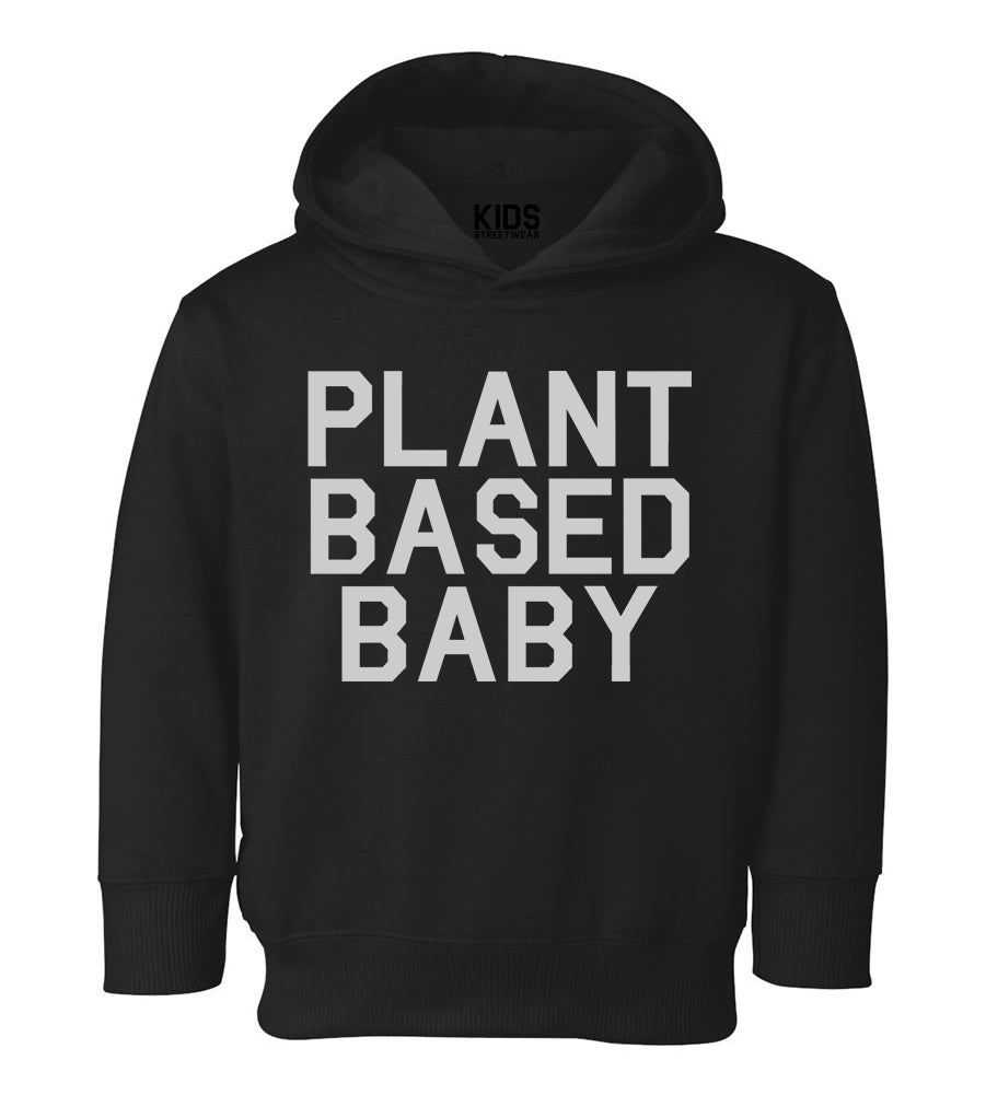 Plant Based Baby Toddler Boys Pullover Hoodie Black