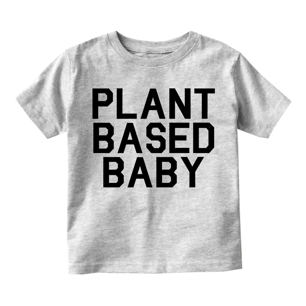 Plant Based Baby Toddler Boys Short Sleeve T-Shirt Grey