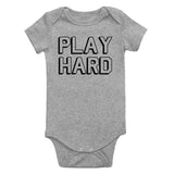 Play Hard Sports Infant Baby Boys Bodysuit Grey