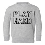 Play Hard Sports Toddler Boys Crewneck Sweatshirt Grey