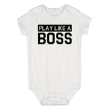 Play Like A Boss Infant Baby Boys Bodysuit White