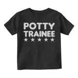 Potty Trainee Training Infant Baby Boys Short Sleeve T-Shirt Black