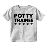 Potty Trainee Training Infant Baby Boys Short Sleeve T-Shirt Grey