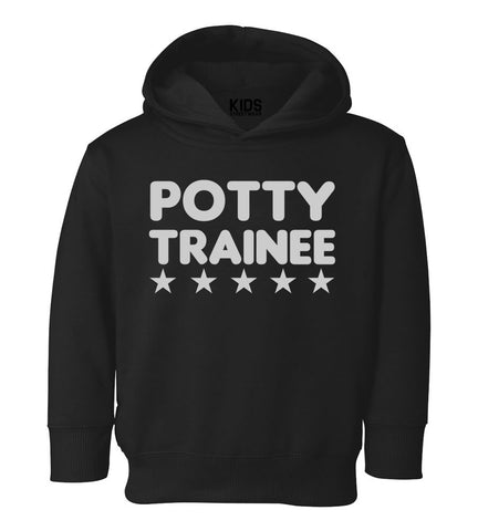 Potty Trainee Training Toddler Boys Pullover Hoodie Black