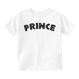 Prince Royalty African Font Infant Baby Boys Short Sleeve T-Shirt White