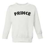 Prince Royalty African Font Toddler Boys Crewneck Sweatshirt White