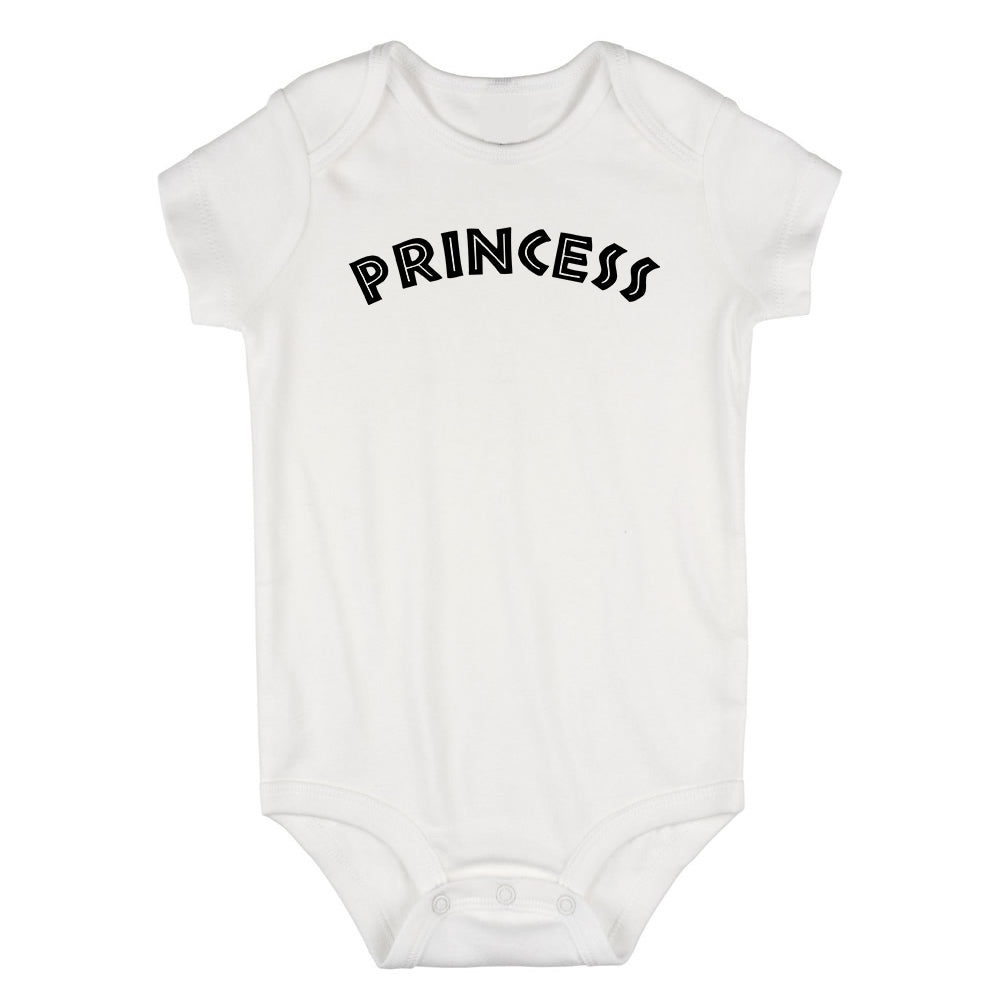 Princess Royalty African Font Infant Baby Girls Bodysuit White