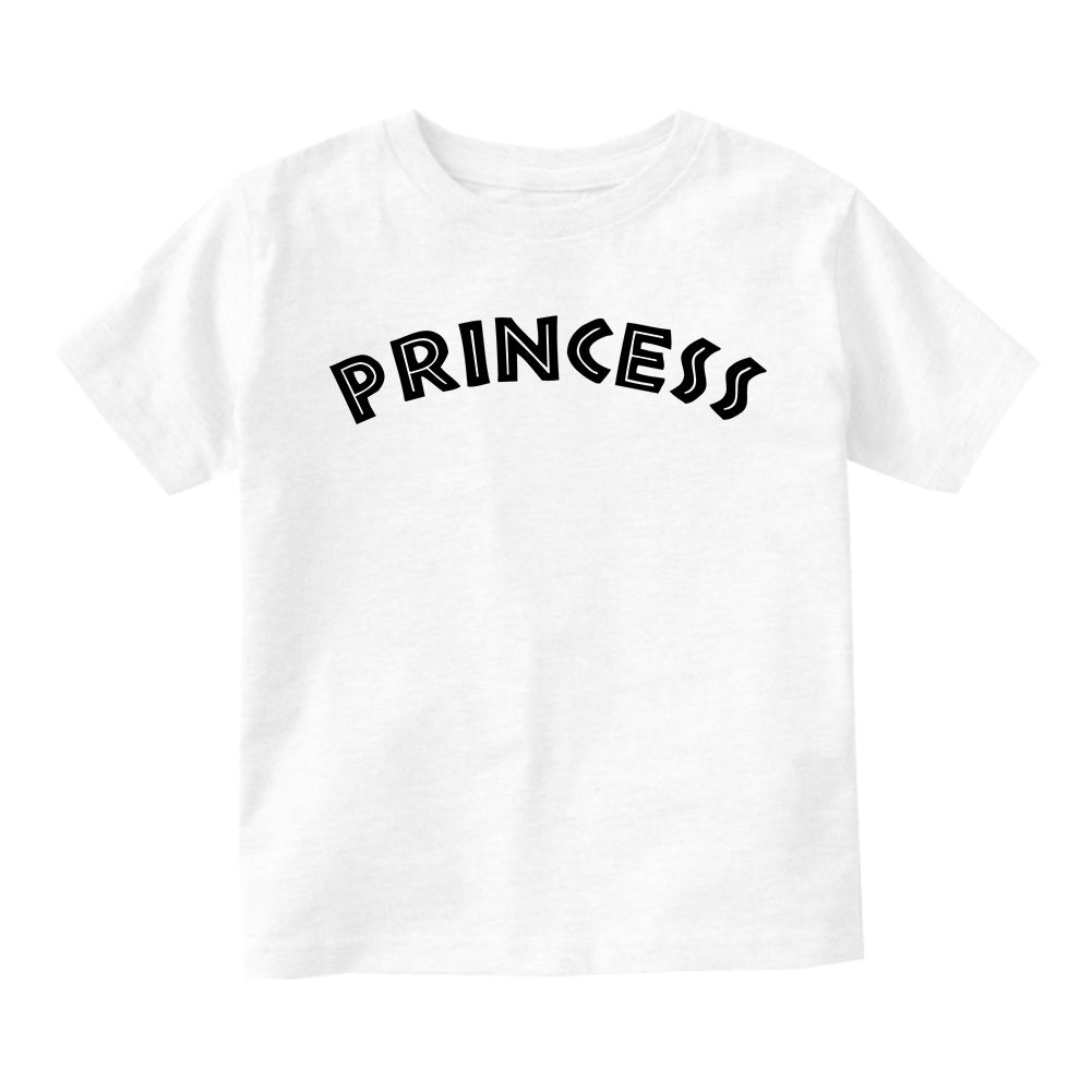 Princess Royalty African Font Infant Baby Girls Short Sleeve T-Shirt White