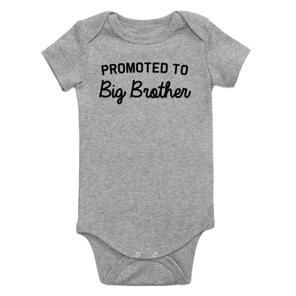 Promoted To Big Brother Infant Baby Boys Bodysuit Grey