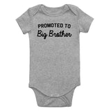 Promoted To Big Brother Infant Baby Boys Bodysuit Grey