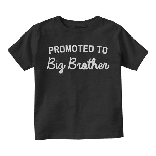 Promoted To Big Brother Infant Baby Boys Short Sleeve T-Shirt Black