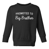 Promoted To Big Brother Toddler Boys Crewneck Sweatshirt Black