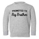 Promoted To Big Brother Toddler Boys Crewneck Sweatshirt Grey