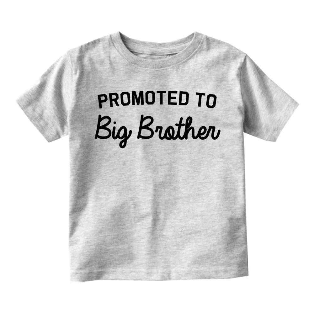 Promoted To Big Brother Toddler Boys Short Sleeve T-Shirt Grey