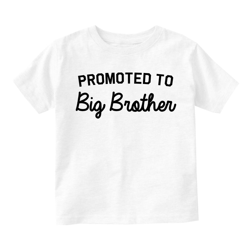 Promoted To Big Brother Toddler Boys Short Sleeve T-Shirt White