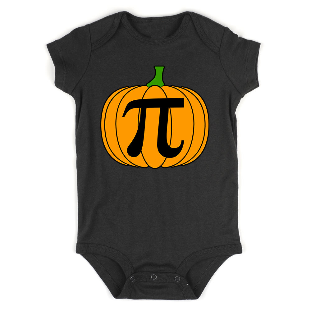 Pumpkin Pi Funny Math Thanksgiving Infant Baby Boys Bodysuit Black