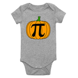 Pumpkin Pi Funny Math Thanksgiving Infant Baby Boys Bodysuit Grey