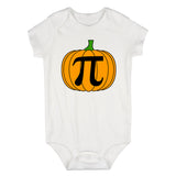 Pumpkin Pi Funny Math Thanksgiving Infant Baby Boys Bodysuit White