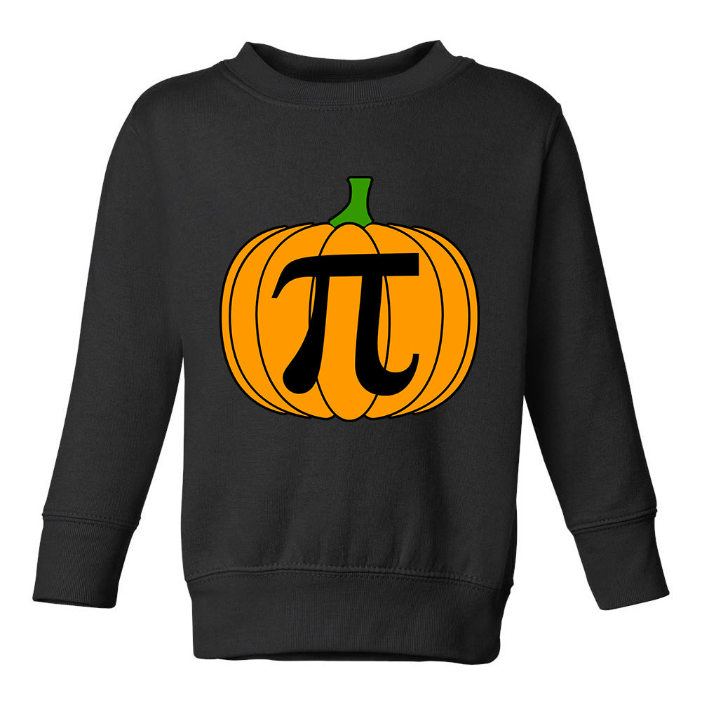 Pumpkin Pi Funny Math Thanksgiving Toddler Boys Crewneck Sweatshirt Black