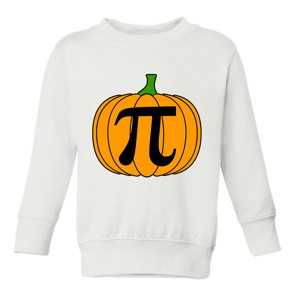 Pumpkin Pi Funny Math Thanksgiving Toddler Boys Crewneck Sweatshirt White