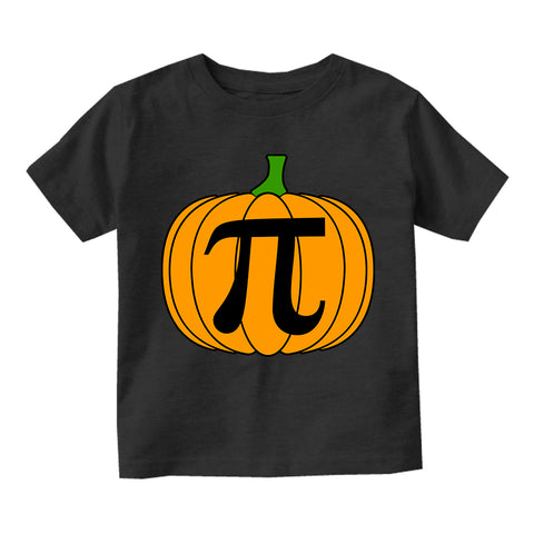 Pumpkin Pi Funny Math Thanksgiving Toddler Boys Short Sleeve T-Shirt Black