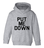 Put Me Down Toddler Boys Pullover Hoodie Grey