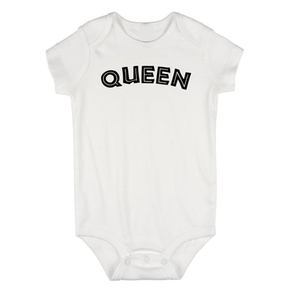 Queen Royalty African Font Infant Baby Girls Bodysuit White