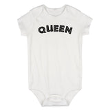 Queen Royalty African Font Infant Baby Girls Bodysuit White