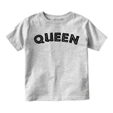 Queen Royalty African Font Toddler Girls Short Sleeve T-Shirt Grey