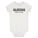 Queens New York Fashion Infant Baby Boys Bodysuit White