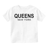 Queens New York Fashion Infant Baby Boys Short Sleeve T-Shirt White