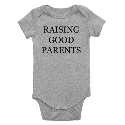 Raising Good Parents Infant Baby Boys Bodysuit Grey