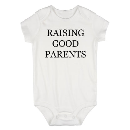 Raising Good Parents Infant Baby Boys Bodysuit White