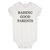 Raising Good Parents Infant Baby Boys Bodysuit White