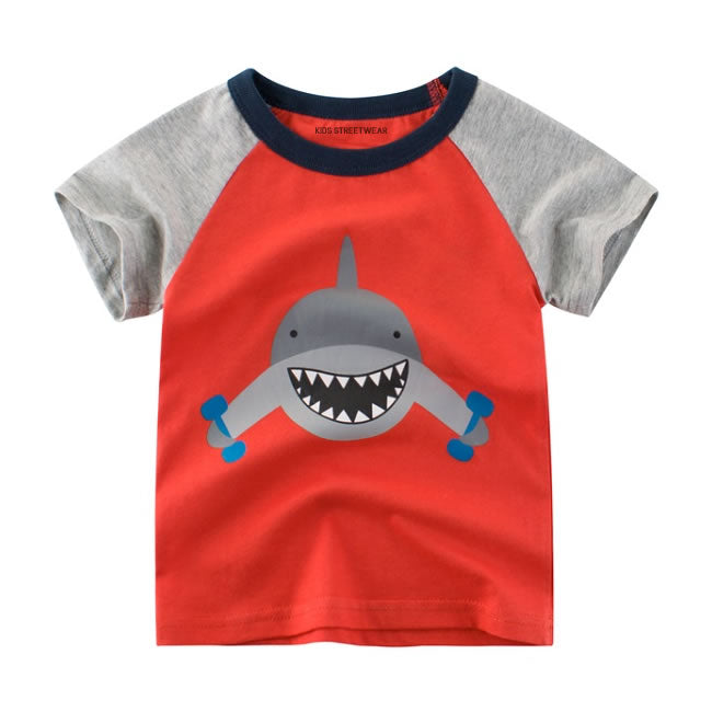 Funny Workout Shark Toddler Boys T-Shirt
