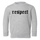 Respect Old English Toddler Boys Crewneck Sweatshirt Grey