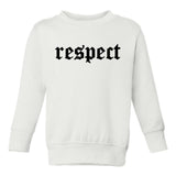 Respect Old English Toddler Boys Crewneck Sweatshirt White