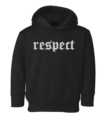 Respect Old English Toddler Boys Pullover Hoodie Black