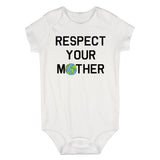 Respect Your Mother Earth Infant Baby Boys Bodysuit White