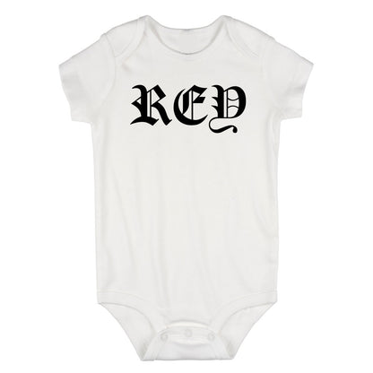 Rey King Spanish Goth Infant Baby Boys Bodysuit White