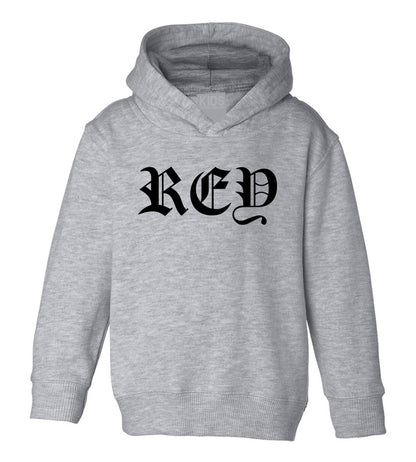 Rey King Spanish Goth Toddler Boys Pullover Hoodie Grey