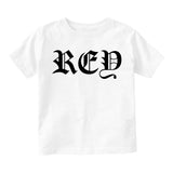 Rey King Spanish Goth Toddler Boys Short Sleeve T-Shirt White